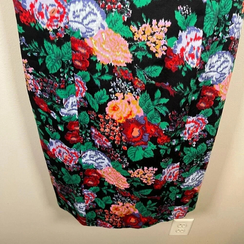J. Crew Floral Sheath Dress Size 8 Work Career Office Professional Church K6485 - Picture 7 of 12